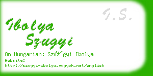 ibolya szugyi business card